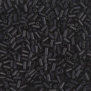 BGL1-401F 3mm Matte Black Miyuki Bugle Bead