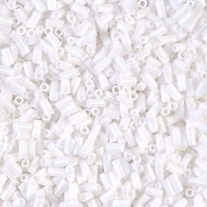 BGL1-402 3mm Op White Miyuki Bugle Bead