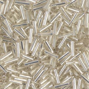 BGL2-001 6mm S/L Crystal Miyuki Bugle Bead