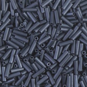 BGL2-2001 6mm Matte Gunmetal Miyuki Bugle Bead