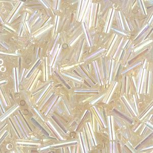 BGL2-2442 6mm Crystal Ivory Miyuki Bugle Bead