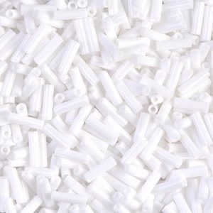 BGL2-402 6mm Op White Miyuki Bugle Bead