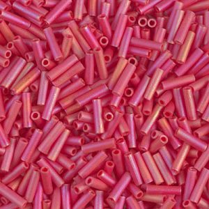 BGL2-408FR 6mm Op Red AB Miyuki Bugle Bead