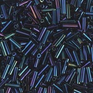 BGL2-452 6mm Met Dk Blue Iris Miyuki Bugle Bead