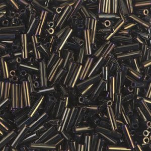 BGL2-458: 6mm Miyuki Bugle Bead Metallic Brown Iris