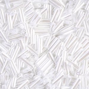 BGL2-528 6mm White Pearl Ceylon Miyuki Bugle Bead