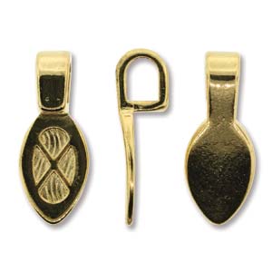 Bail Glue On Small 16mm Gold Plated (x4 pieces)
