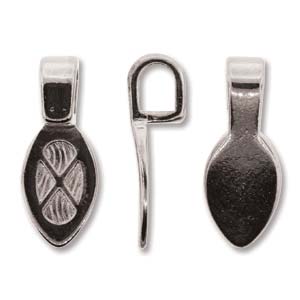 Bail Glue On Small 16mm Silver Plated (x4 pieces)