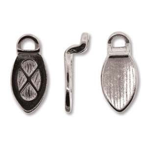 Bail Glue On Earring Small 14mm Silver Plated (x5 pieces)