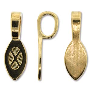 Bail Glue On Large 25mm Gold Plated (x4 pieces)