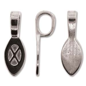 Bail Glue On Large 25mm Silver Plated (x4 pieces)