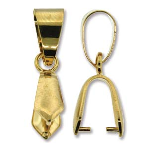 Pinch Bail Large 8.75mm Gold Plated (x2 pieces)