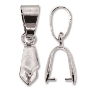 Pinch Bail Large 8.75mm Silver Plated (x2 pieces)