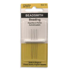 Size 12 Beading Needles (4 Per Pack)