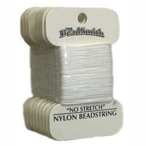 Beadstring No Stretch Nylon Size 2 - White (26 yards)