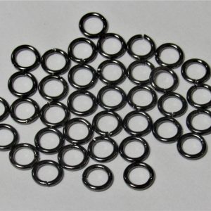 Black Oxide Plated Jump Rings 6mm (40 Per Pack)
