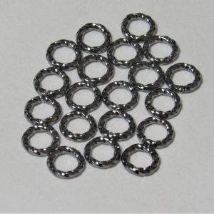 Black Oxide Plated Jump Rings Twisted 6mm (20 Per Pack)