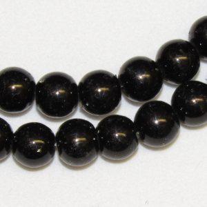 Glass Pearls Black 10mm