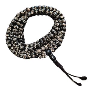 Bone Black and White Mala