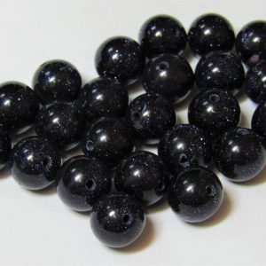 Blue Goldstone 10mm Round Bead (x1)