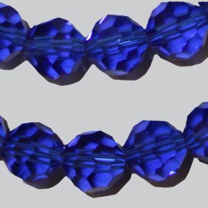 Faceted Glass Round Sapphire 4mm