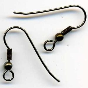Fish Hook Earrings Antique Brass Plated (8 Per Pack)