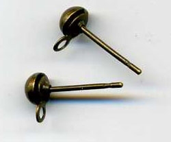 Stud and Loop Earring Medium Bronze Plated (18 Per Pack)