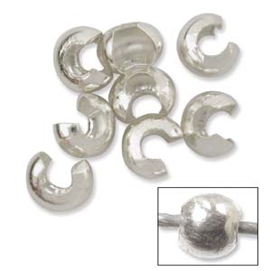 Crimp Cover 2.5mm Sterling Silver (4 pieces)