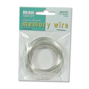 Memory Wire - Bracelet 1oz Silver Plated Steel (Small)