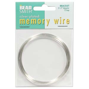Memory Wire - Bracelet 12 Loop Silver Plated Steel (large)