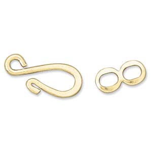 Hook and Eye Clasp Gold Plated (1 set)