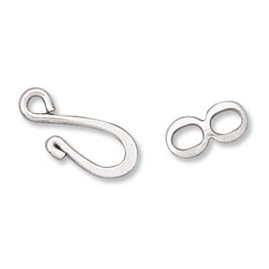 Hook and Eye Clasp Silver Plated (1 set)