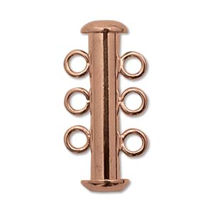 Triple Strand Clasp 21mm Copper Plate (1 set)