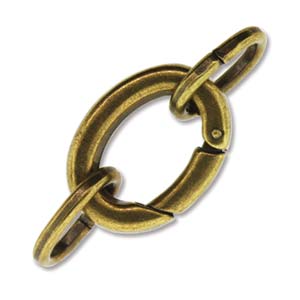 Hinged Clasp Large 15x20mm Antique Brass Plated (1 set)