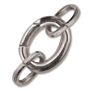Hinged Clasp Large 15x20mm Silver Plated (1 set)