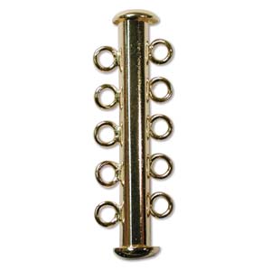Five Strand Clasp 31mm Gold Plated (1 set)