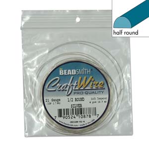 1ggg. S.P Half Round Wire .7mm/21 Gauge