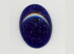 Acrylic Faux Cabochon 48x30mm Blue Sparkle (1 piece)
