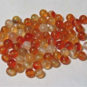 Carnelian 4mm Round Bead (x1)