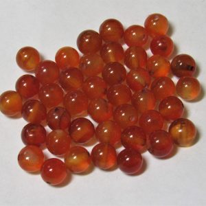 Carnelian 6mm Round Bead (x1)