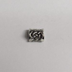 Celtic Barrel Bead Silver 10mm (x1)