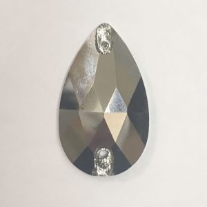Bargain Sew on Teardrop Chrome 28x17mm