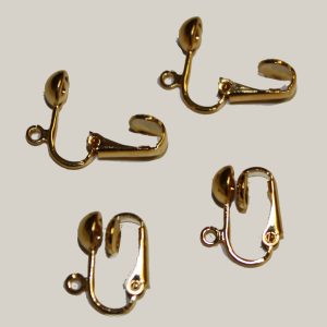 Clip on Earring with Ball - Gold Plated (4 Per Pack)