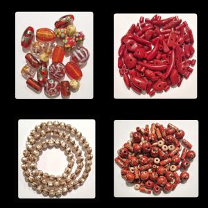 1.Rustic Red Bead Selection