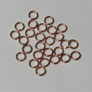 Copper Plated Jump Rings 4mm Round (40 per pack)