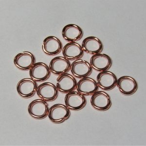 Copper Plated Jump Rings 6mm Round (40 per pack)