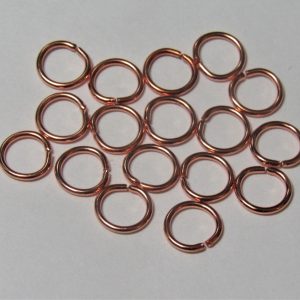 Copper Plated Jump Rings 8mm Round (30 per pack)