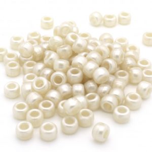 Plastic Pony Beads Pearl Cream 6x8mm (1 piece)