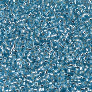 DB0044: Silverlined Aqua 11/0 Miyuki Delica Bead