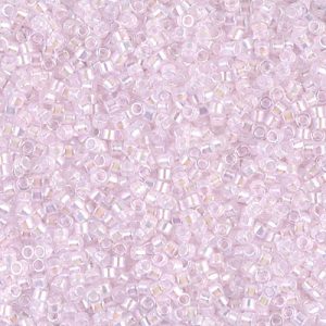 DB0055 Pink Lined Crystal AB 11/0 Miyuki Delica Bead